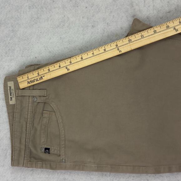AG Adriano Goldschmied The Protegé Straight Leg Khaki Chinos 34×34 Stretch USA - Picture 8 of 14